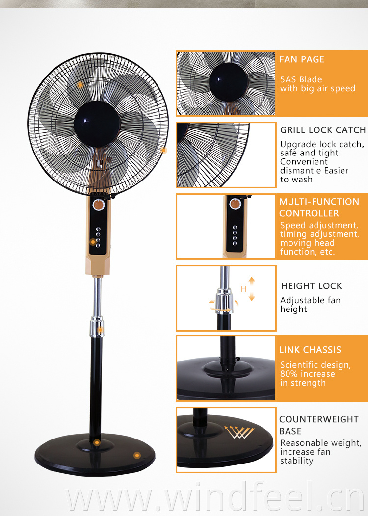 Heavy duty domestic ABS material pedestal fan cheap 220-240V electric pedestal fans